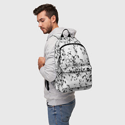 Рюкзак Пятнистый абстрактный узор в светло-серых тонах, цвет: 3D-принт — фото 2