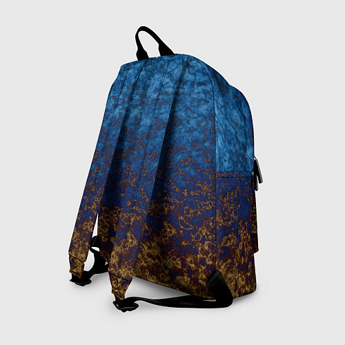 Рюкзак Marble texture blue brown color / 3D-принт – фото 2