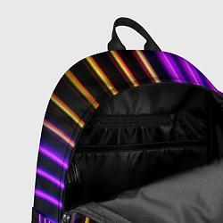 Рюкзак Неоновые линейные фонари - Фиолетовый, цвет: 3D-принт — фото 2