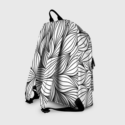 Рюкзак Бесконечные Белые Листья / 3D-принт – фото 2