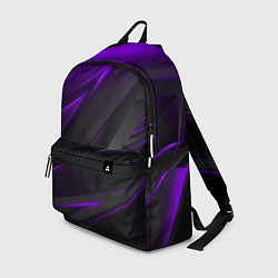Рюкзак Geometry Черный и фиолетовый, цвет: 3D-принт