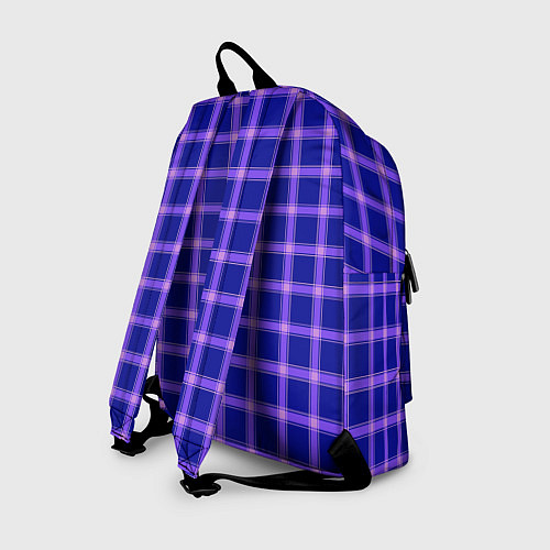 Рюкзак Фиолетовый клетчатый узор / 3D-принт – фото 2