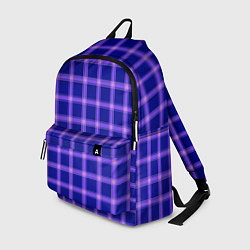 Рюкзак Фиолетовый клетчатый узор, цвет: 3D-принт