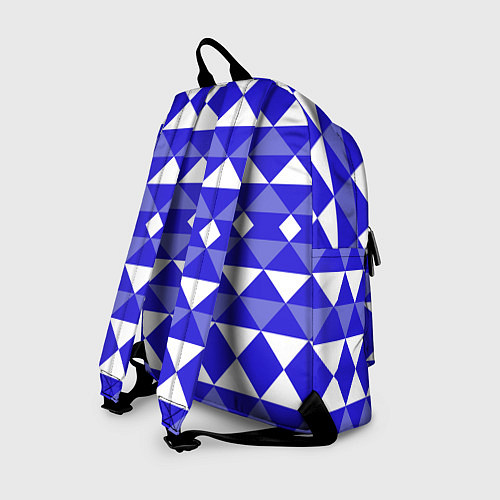 Рюкзак Бело-синий геометрический узор / 3D-принт – фото 2