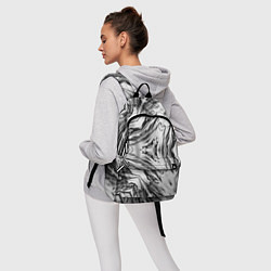 Рюкзак Черно-белый абстрактный узор Трио, цвет: 3D-принт — фото 2