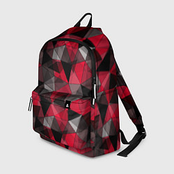 Рюкзак Красно-серый геометрический, цвет: 3D-принт