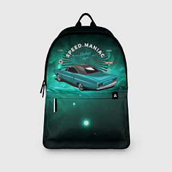 Рюкзак Гоночный бирюзовый ретро-автомобиль, цвет: 3D-принт — фото 2