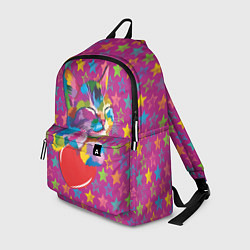 Рюкзак Сердечный котик в поп-арте, цвет: 3D-принт