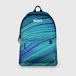 Рюкзак Абстрактные волны Wave - бирюзовые, цвет: 3D-принт — фото 2