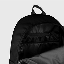 Рюкзак Disturbed glitch на темном фоне: символ сверху над, цвет: 3D-принт — фото 2