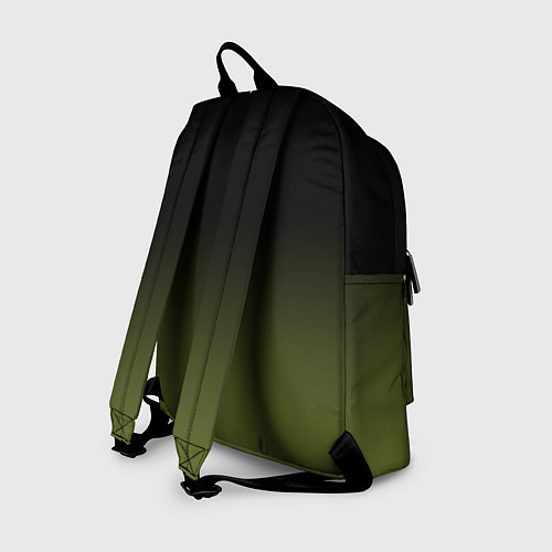 Рюкзак Черный и хвойный зеленый градиент / 3D-принт – фото 2