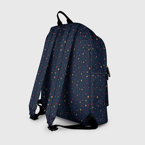 Рюкзак Золотые, красные, синие звезды на темно синем / 3D-принт – фото 2