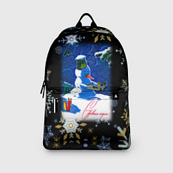 Рюкзак Новый год снеговик и птицы, цвет: 3D-принт — фото 2