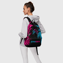 Рюкзак Citroen - neon gradient: символ, надпись, цвет: 3D-принт — фото 2