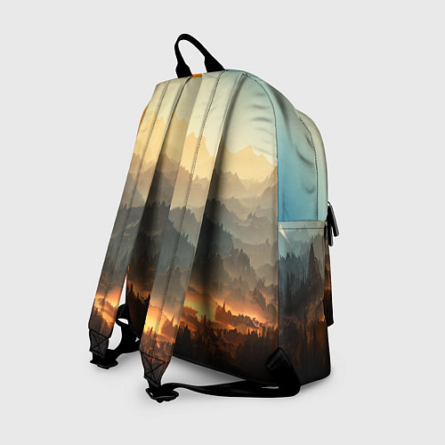 Рюкзак Рассвет в горах, пейзаж / 3D-принт – фото 2
