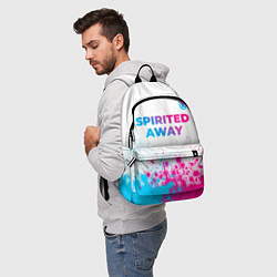 Рюкзак Spirited Away neon gradient style: символ сверху, цвет: 3D-принт — фото 2
