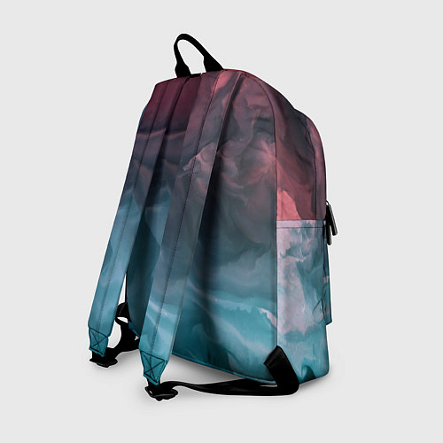 Рюкзак Розовый и синий дым во тьме / 3D-принт – фото 2