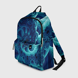 Рюкзак Закрученный синий фрактал, цвет: 3D-принт