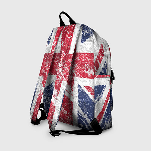 Рюкзак The Beatles - лого на фоне флага Великобритании / 3D-принт – фото 2