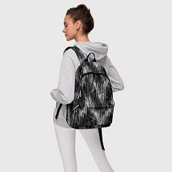 Рюкзак Черно-белые штрихи, зигзаг, цвет: 3D-принт — фото 2