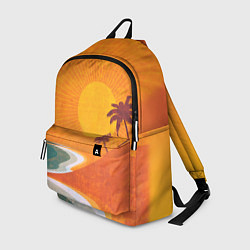 Рюкзак Закат на побережье минимализм, цвет: 3D-принт