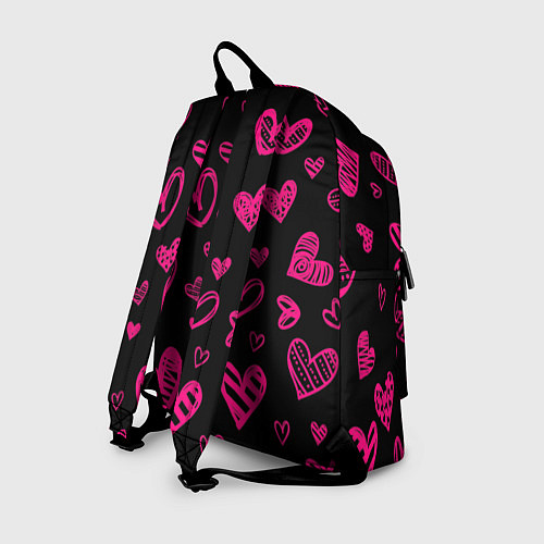 Рюкзак Розовые сердца / 3D-принт – фото 2