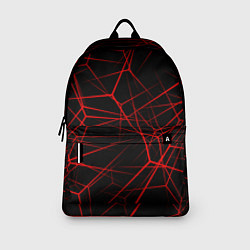 Рюкзак Красные линии на черном фоне, цвет: 3D-принт — фото 2