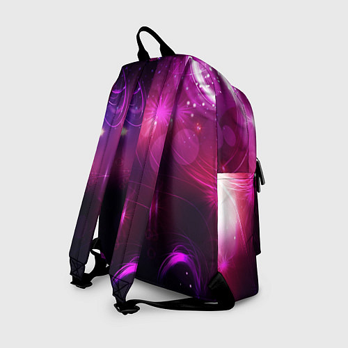Рюкзак Фиолетовые неоновые блики / 3D-принт – фото 2