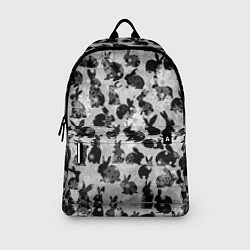 Рюкзак Черные новогодние кролики, цвет: 3D-принт — фото 2