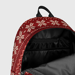 Рюкзак Узоры новогодние : Олени, цвет: 3D-принт — фото 2