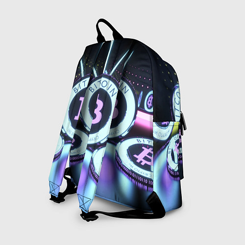 Рюкзак Неоновый светящийся биткоин / 3D-принт – фото 2