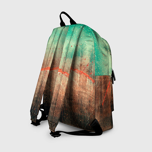 Рюкзак Светло-зелёное небо, деревья и множество красок / 3D-принт – фото 2