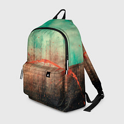 Рюкзак Светло-зелёное небо, деревья и множество красок, цвет: 3D-принт