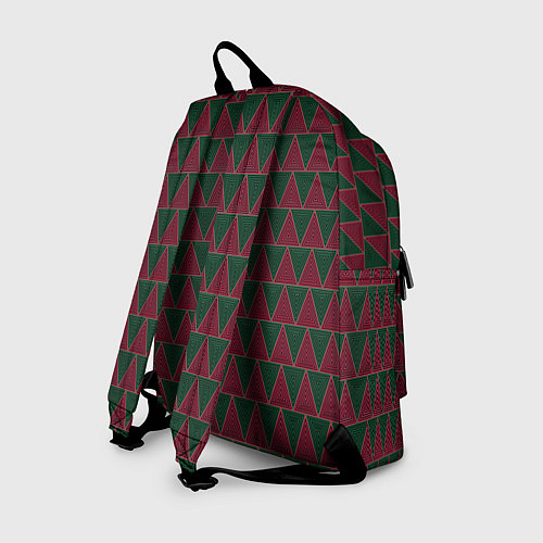Рюкзак Красные и зеленые треугольники / 3D-принт – фото 2