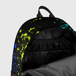 Рюкзак Брызги неоновых красок, цвет: 3D-принт — фото 2