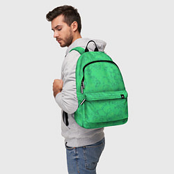 Рюкзак Мраморный зеленый яркий узор, цвет: 3D-принт — фото 2
