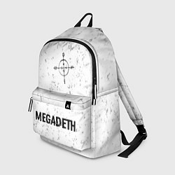 Рюкзак Megadeth glitch на светлом фоне: символ, надпись, цвет: 3D-принт