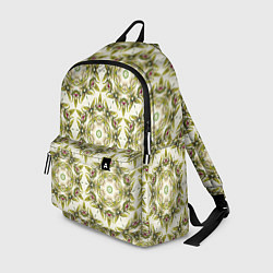 Рюкзак Цветы абстрактные зелёные, цвет: 3D-принт