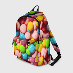 Рюкзак Много ярких конфет, цвет: 3D-принт