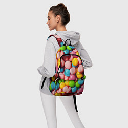 Рюкзак Много ярких конфет, цвет: 3D-принт — фото 2