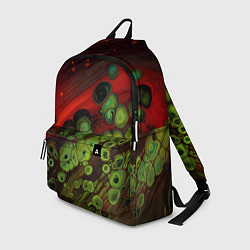 Рюкзак Абстрактные красный песок и зелёные камни, цвет: 3D-принт