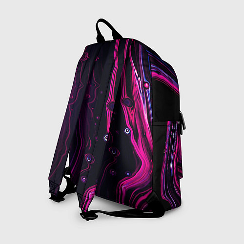 Рюкзак Фиолетовые линии песка во тьме / 3D-принт – фото 2