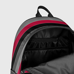 Рюкзак Красно-черный полосатый современный узор, цвет: 3D-принт — фото 2