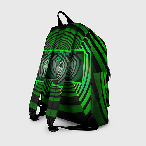 Рюкзак Зелёный туннель - оптическая иллюзия / 3D-принт – фото 2