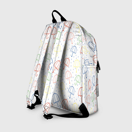 Рюкзак Цветные зонтики с каплями дождя / 3D-принт – фото 2