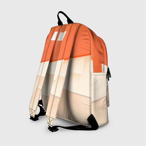 Рюкзак Абстрактные геометрические оранжевые и светлые фиг / 3D-принт – фото 2