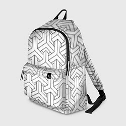 Рюкзак Мозаичный чёрно-белый паттерн, цвет: 3D-принт
