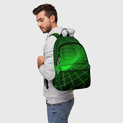 Рюкзак Зелёная неоновая чёрная дыра, цвет: 3D-принт — фото 2