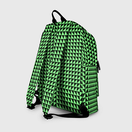 Рюкзак Чёрно-зелёная оптическая иллюзия / 3D-принт – фото 2