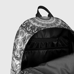 Рюкзак Серый ажурный калейдоскоп мандала, цвет: 3D-принт — фото 2